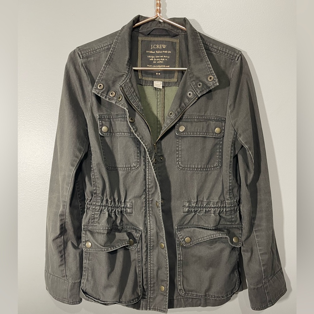 JCrew Relaxed Boyfriend Field Jacket Cinch Waist (Small)